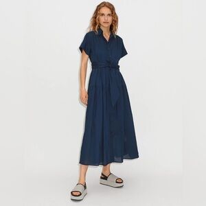 ME + EM    100% Cotton Voile Maxi Shirt Dress